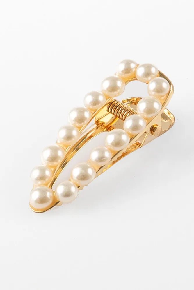 SOHO Mila hair clip with white pearls - No 6335 - Fashiongirl