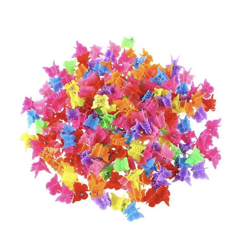 SOHO Mini Butterfly Hair Claws / Hair Decorations - 50 pcs Butterfly Hair Claws Multicolour - Hair Accessories