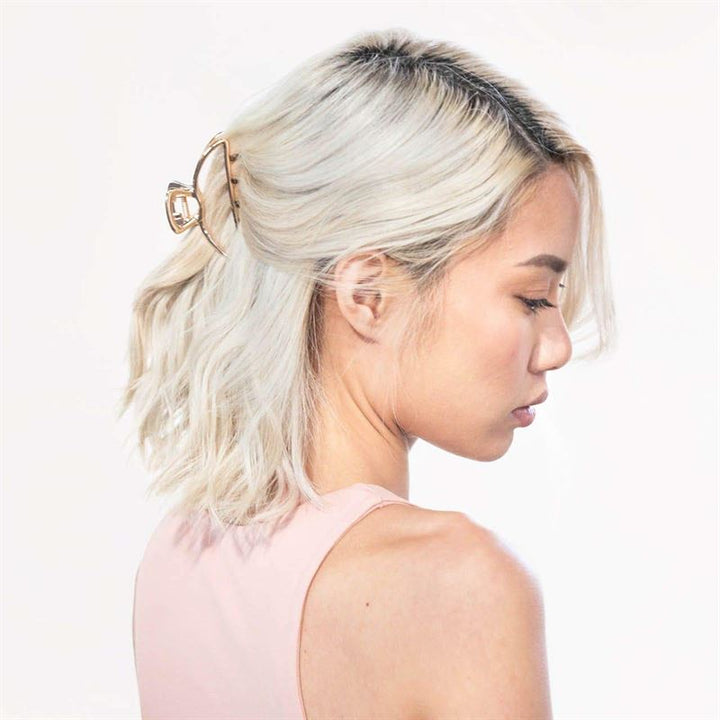 SOHO Tori Small Metal Hair Claw - Gold - Hair Accessories