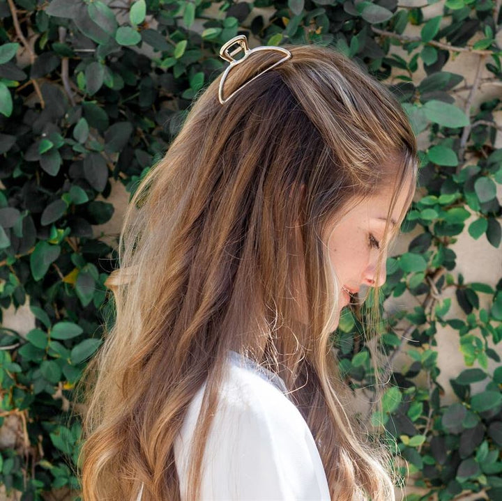 SOHO Tori Small Metal Hair Claw - Gold - Hair Accessories