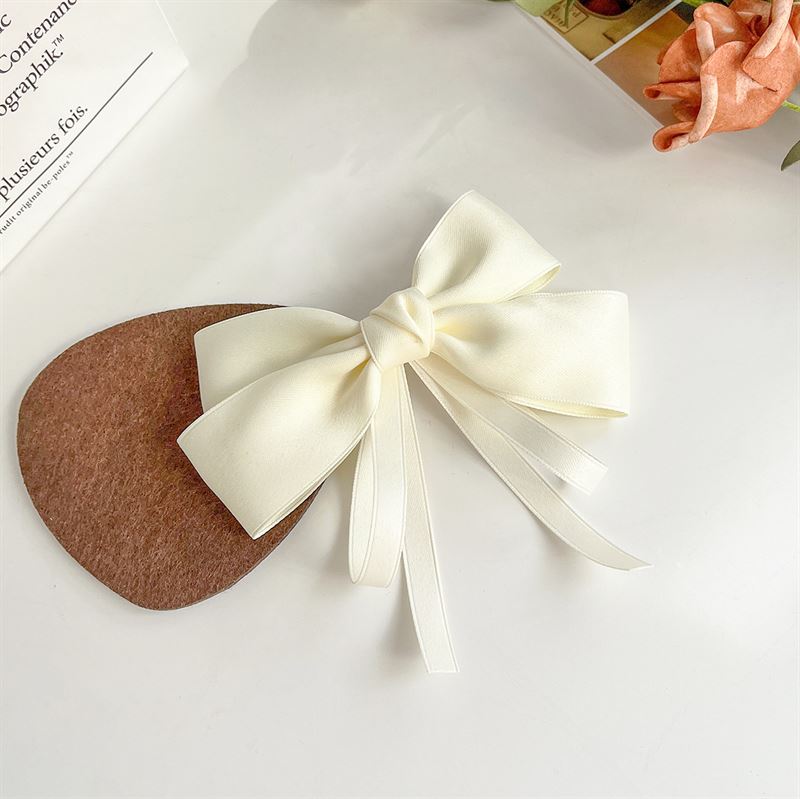 SOHO Vanessa Bow Hair clips - Ivory - Hair Accessories | Fashiongirl