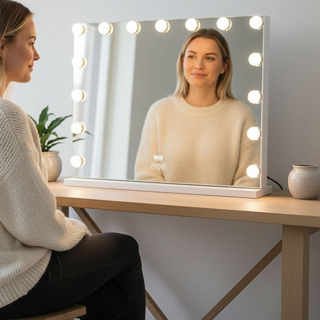UNIQ XL Miroir Hollywood Vanity avec 15 Ampoules LED