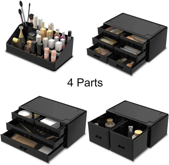 UNIQ XXL Organiser with 12 drawers and 16 compartments - Black - Organiser
