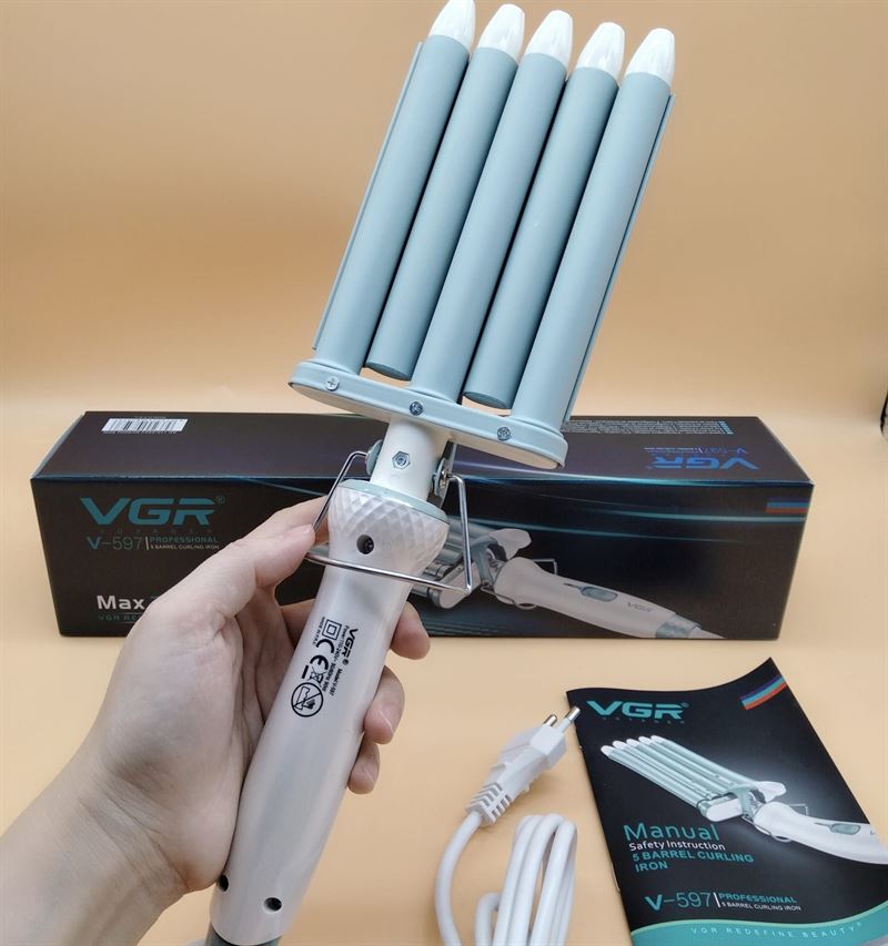 VGR Pro Hair Waver Curling Iron with 5 barrels - V - 597 - Fashiongirl